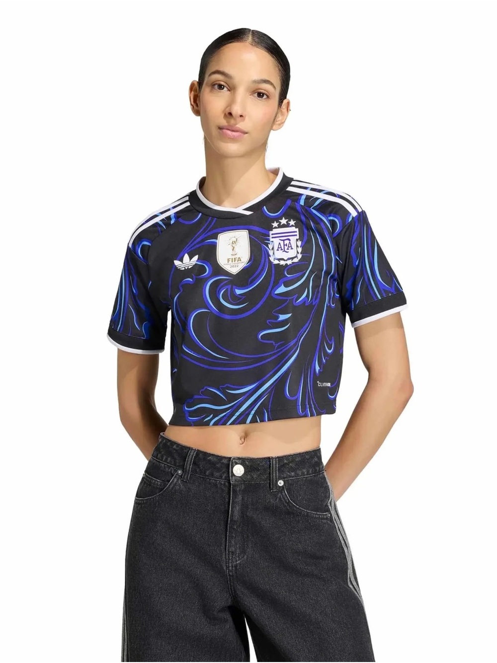 Adidas Women’s Argentina World Cup Soccer Crop Top Jersey (Away) – NEW WITH TAGS
